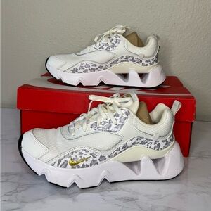 Nike RYZ 365 White Leopard Print Chuncky Sole Athletic Sneakers‎ Size 8